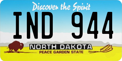 ND license plate IND944