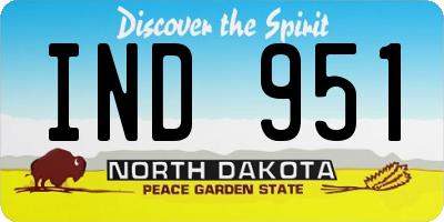 ND license plate IND951