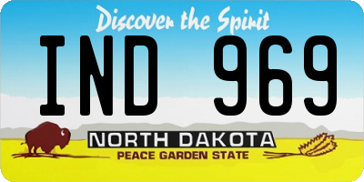ND license plate IND969