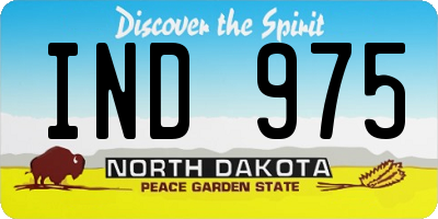ND license plate IND975
