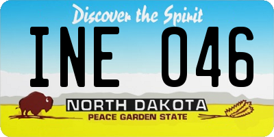 ND license plate INE046