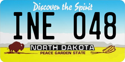 ND license plate INE048