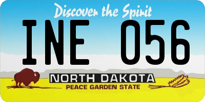 ND license plate INE056