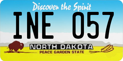 ND license plate INE057