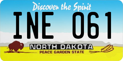 ND license plate INE061
