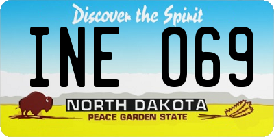 ND license plate INE069