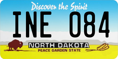 ND license plate INE084