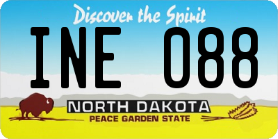 ND license plate INE088