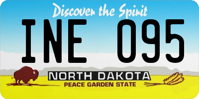ND license plate INE095