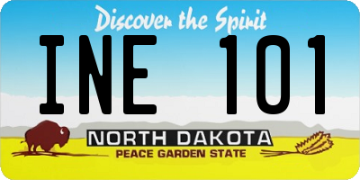ND license plate INE101