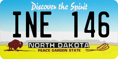 ND license plate INE146
