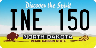 ND license plate INE150