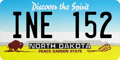 ND license plate INE152
