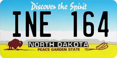 ND license plate INE164