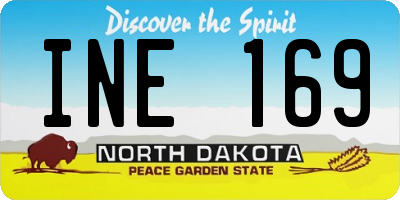 ND license plate INE169