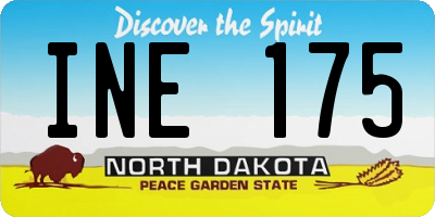 ND license plate INE175