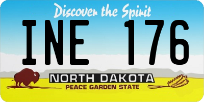 ND license plate INE176