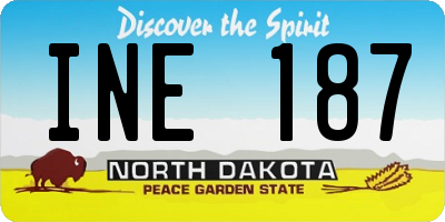 ND license plate INE187
