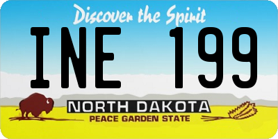 ND license plate INE199