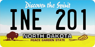 ND license plate INE201