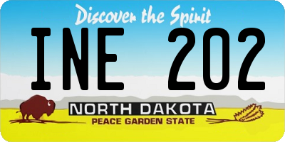 ND license plate INE202