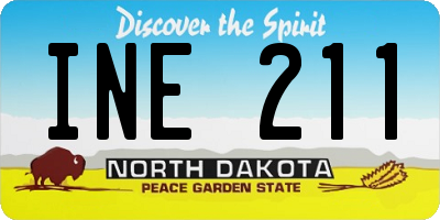 ND license plate INE211