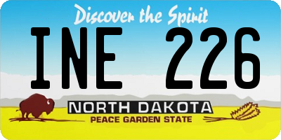 ND license plate INE226