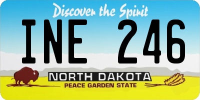 ND license plate INE246