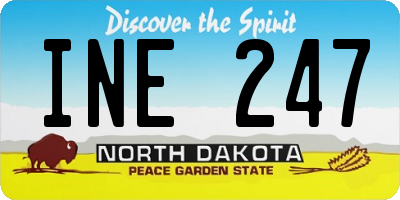 ND license plate INE247