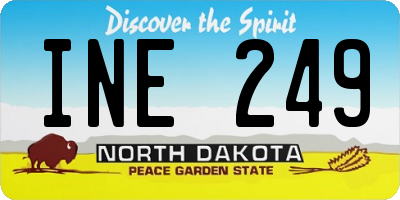 ND license plate INE249