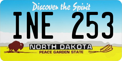 ND license plate INE253