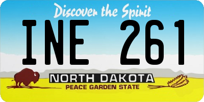 ND license plate INE261
