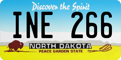 ND license plate INE266