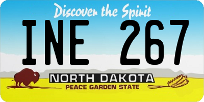 ND license plate INE267