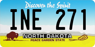 ND license plate INE271