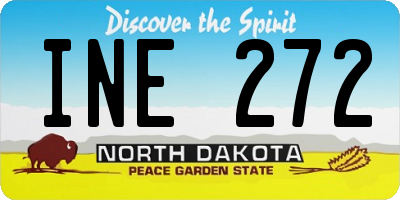 ND license plate INE272