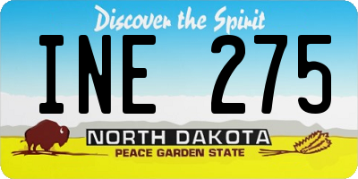 ND license plate INE275