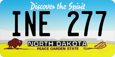 ND license plate INE277