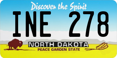 ND license plate INE278