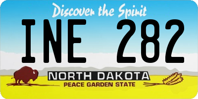 ND license plate INE282