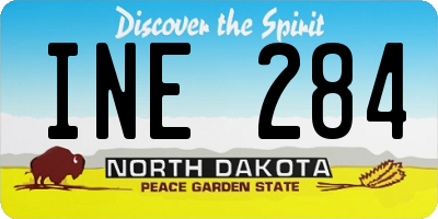 ND license plate INE284