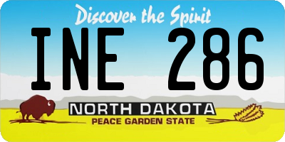 ND license plate INE286