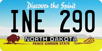 ND license plate INE290