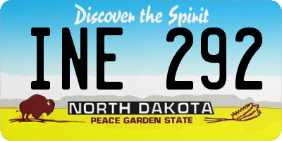 ND license plate INE292