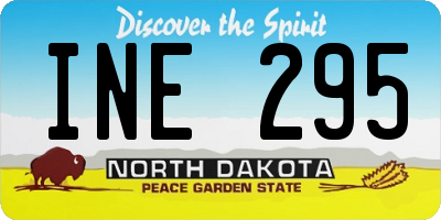 ND license plate INE295