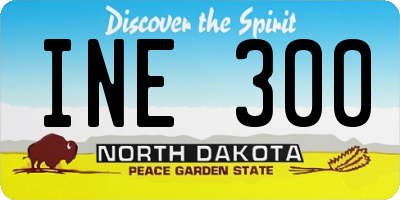 ND license plate INE300