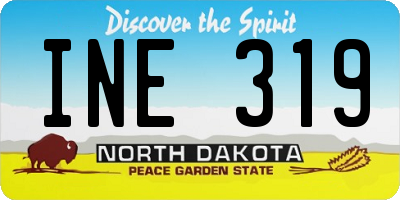 ND license plate INE319