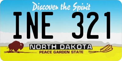 ND license plate INE321