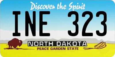 ND license plate INE323