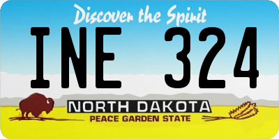 ND license plate INE324